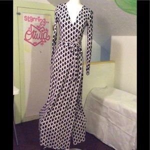 Boden long sleeve wrap maxi dress